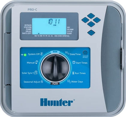 SPW Hunter Pro-C400 base timer with four zones for reliable irrigation control