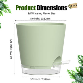 SQKH clear saucers catch excess water while showing moisture status.