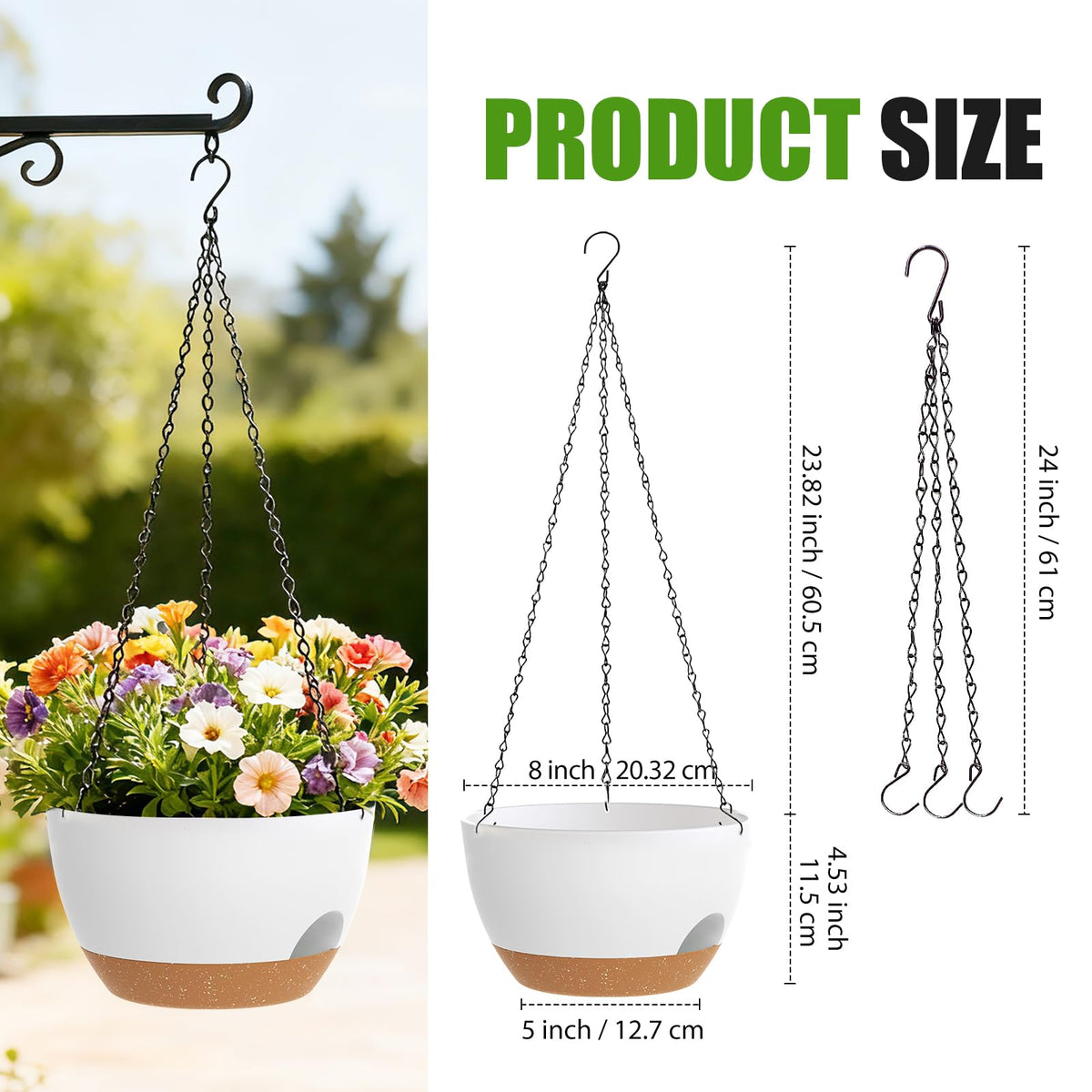 SQKH drainage holes support healthy roots and prevent overwatering.
