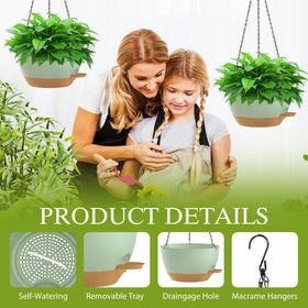 SQKH hanging basket made from weather-resistant recyclable plastic