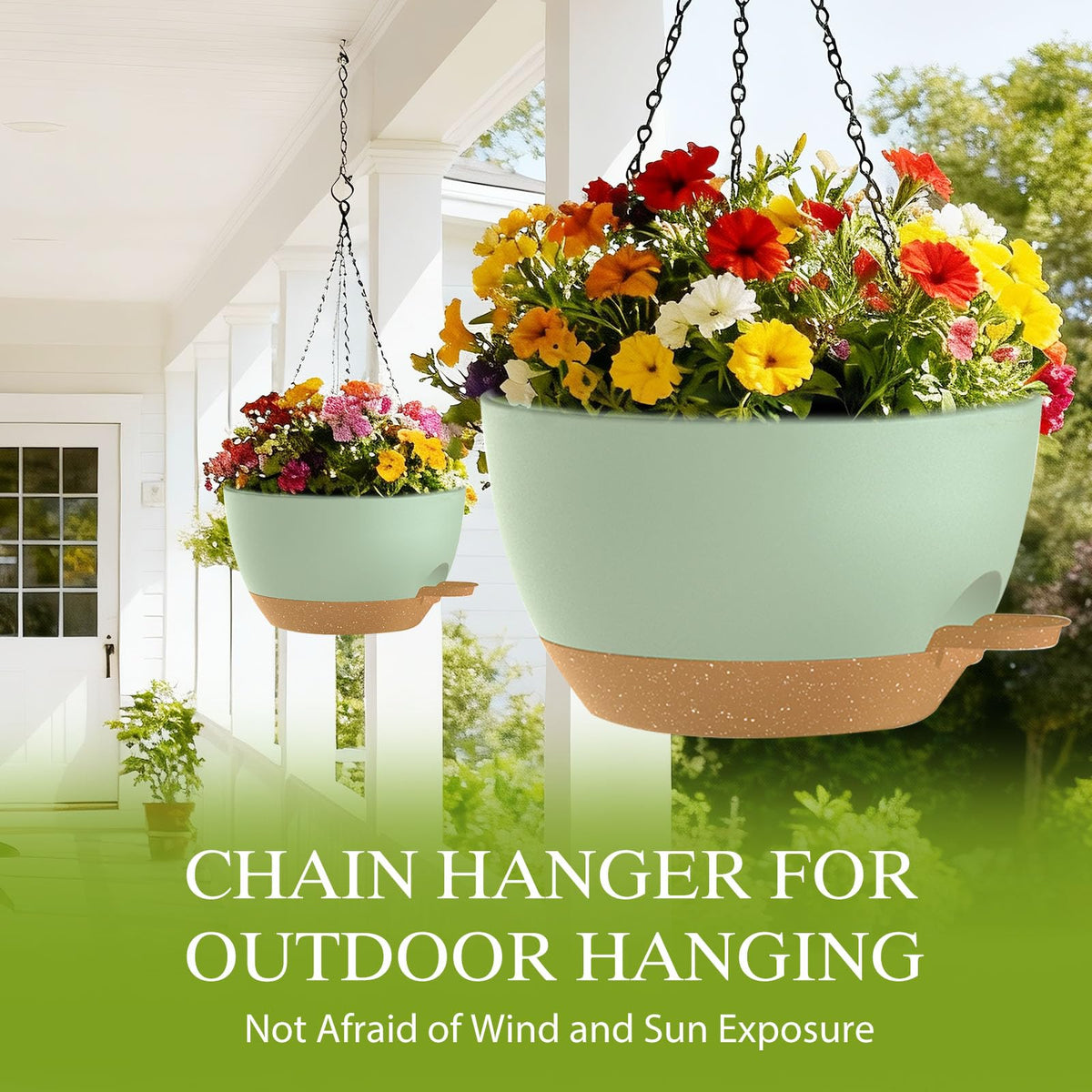 SQKH minimalist modern design hanging basket to fit indoor or outdoor spaces