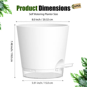 SQKH plant pots drainage-holes with clear saucer ensure proper drainage and spill containment.