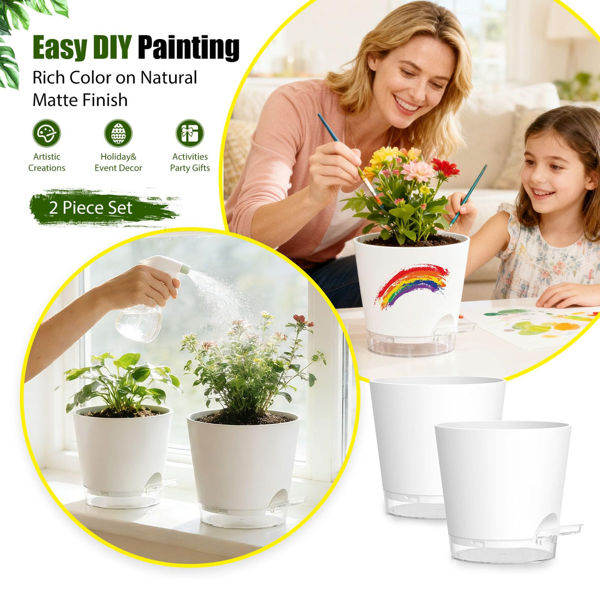 SQKH plant pots white-modern-design enhances any room setup.
