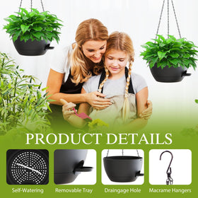 SQKH plastic hanging pot built to withstand outdoor weather.