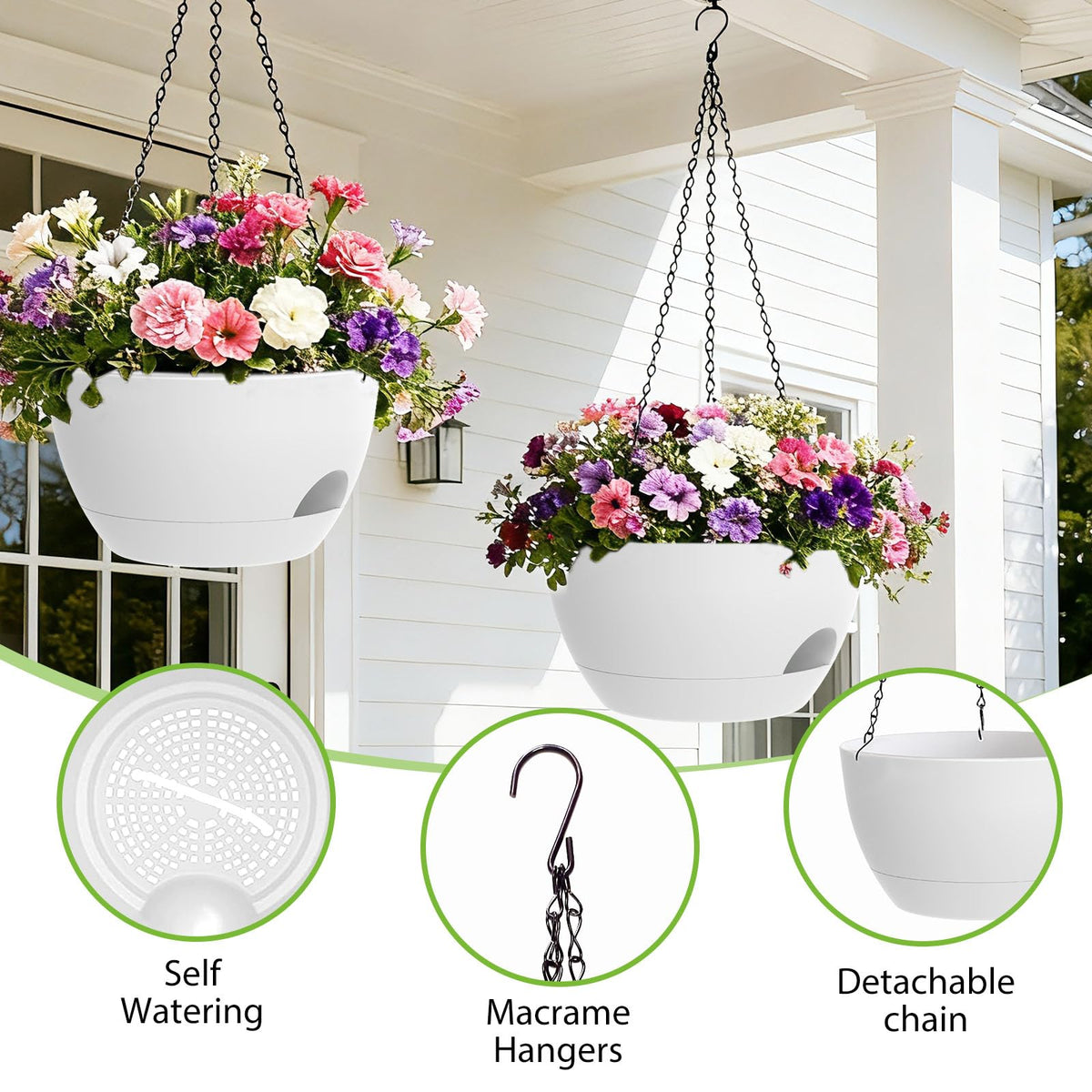 SQKH thickened iron chain system for stable, adjustable hanging.