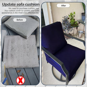 Sqodok blue cushion cover stitching detail with reinforced seams.