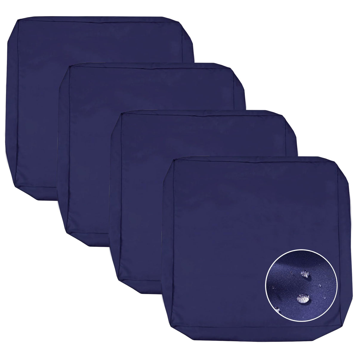 Sqodok blue patio cushion cover 24x24; waterproof protection for outdoor cushions.