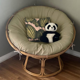 Sqodok Papasan beige machine-washable label for easy cleansing.