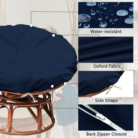 Sqodok Papasan blue cover with water-resistant finish suitable for outdoor spaces