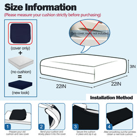 Sqodok blue 22x22 cushion cover with tie detail for secure outdoor fit.