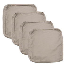 Sqodok patio cushion cover 25x25 tan front view, outdoor protection for cushions
