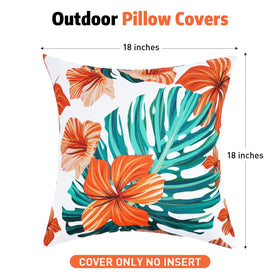 SquarePie outdoor pillow cover in garden setup, perfect for patio or balcony seating.