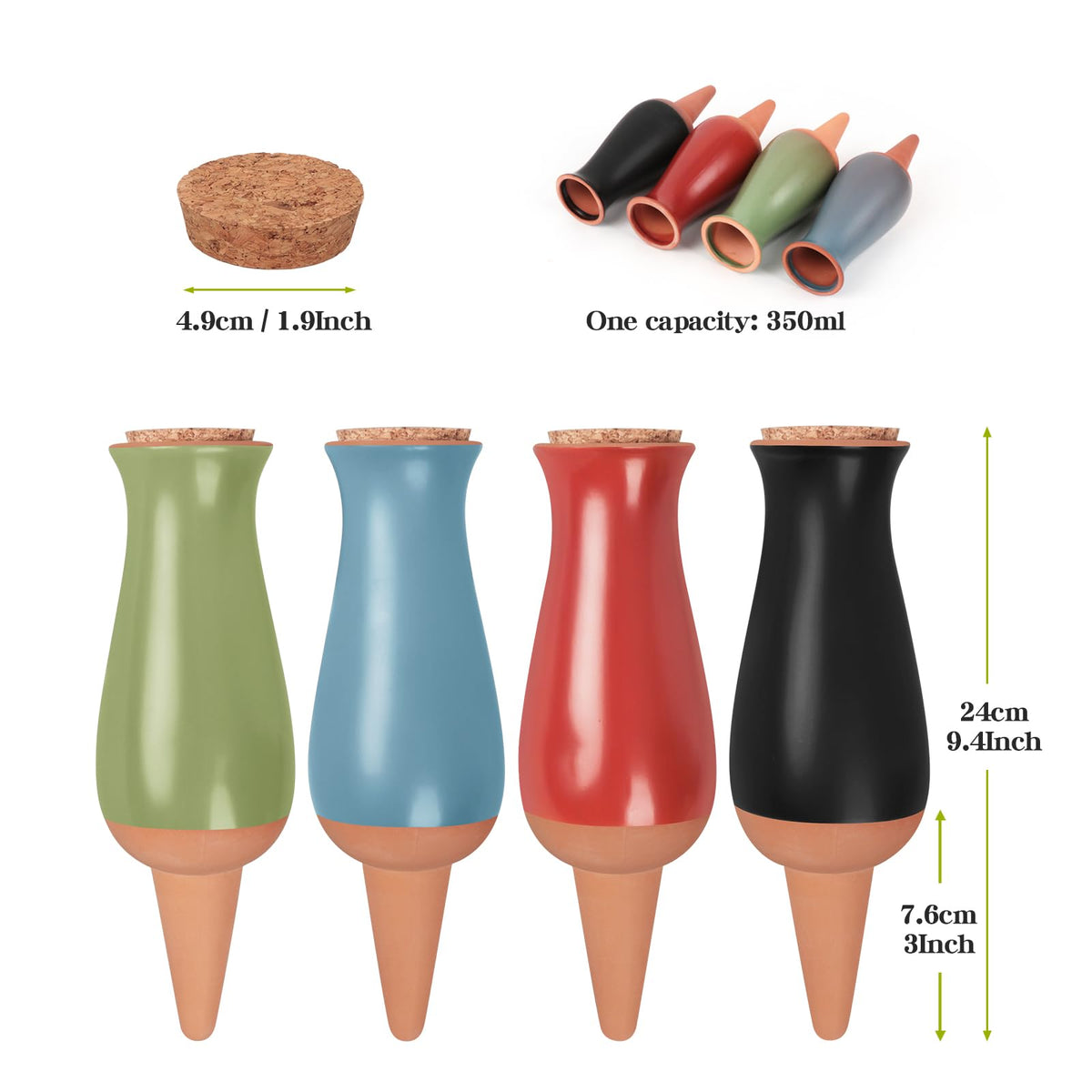 Srapwati discreet low-profile design blends with pots while delivering reliable moisture.