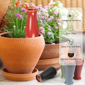 Srapwati indoor-outdoor plant waterer saves time indoors and on patios.