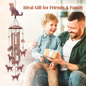 SRDJXY Six-dogs four-tubes wind chime creates a musical focal point