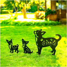 SRDJXY Chihuahua garden stake ready to gift for outdoor decor