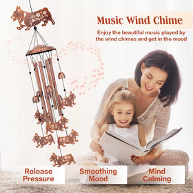 SRDJXY Corgi wind chime indoor decor brings nature-inspired sound to living spaces.