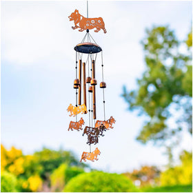 SRDJXY Corgi wind chime nylon cords resist weather for lasting outdoor use.