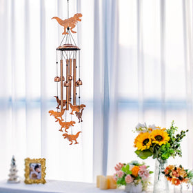 SRDJXY Dinosaur Wind Chime shown in garden display to elevate yard ambiance