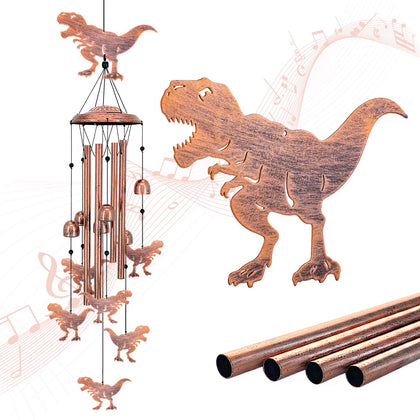 SRDJXY Dinosaur Wind Chime large dino focal piece for garden decor and calming sounds