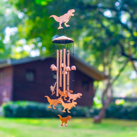 SRDJXY Dinosaur Wind Chime collection of six small dinos adds whimsy to outdoor spaces