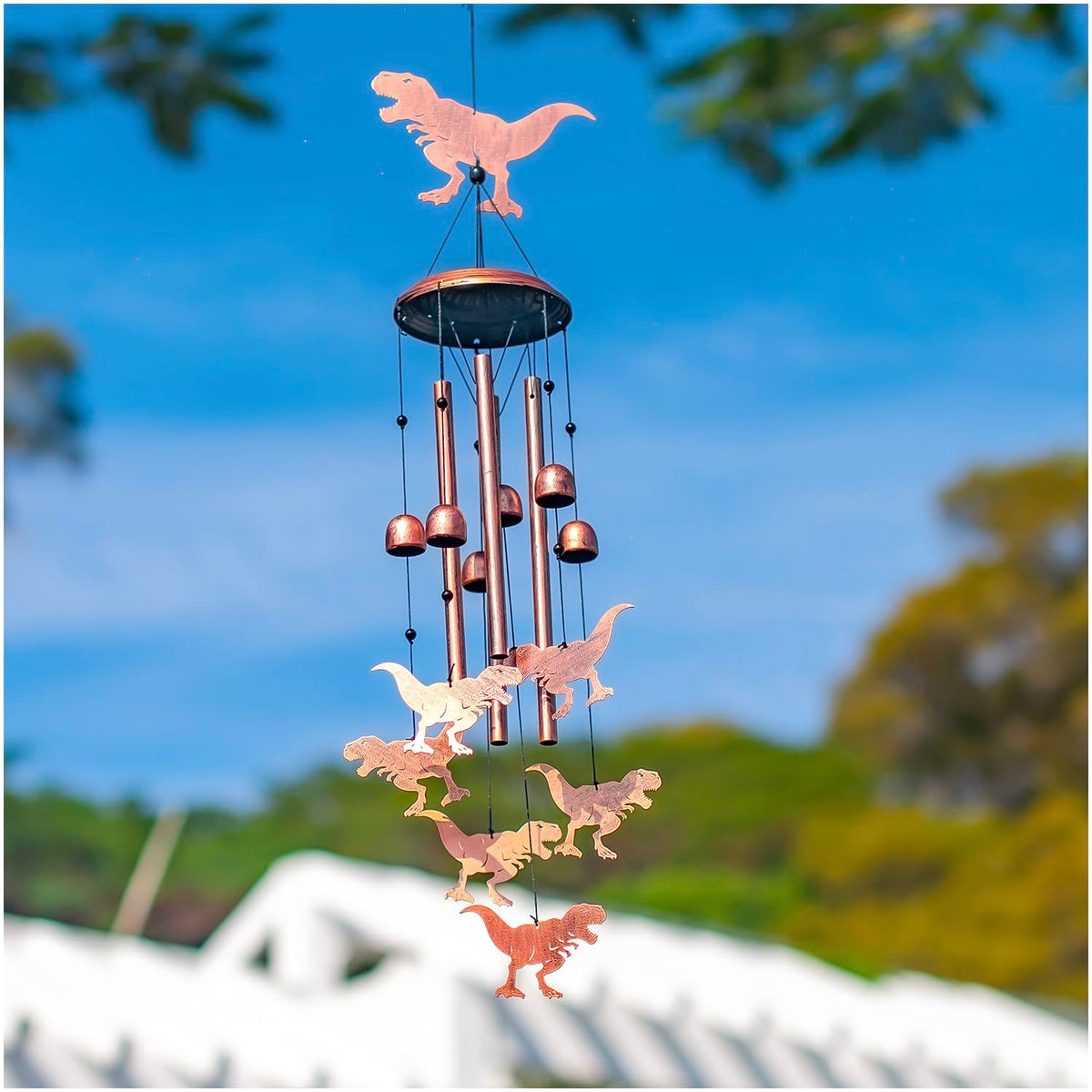 SRDJXY Dinosaur Wind Chime weatherproof design withstands sun and rain