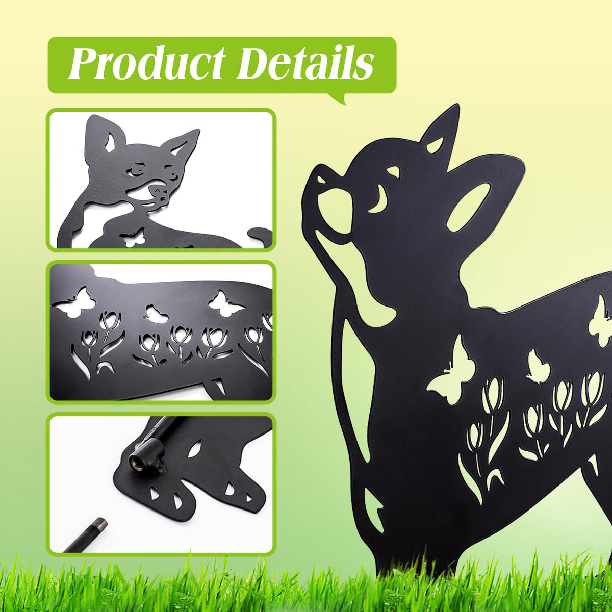SRDJXY easy-installation dog garden stake for quick setup
