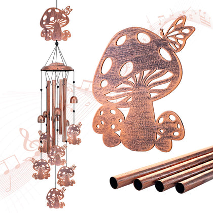 SRDJXY large mushroom wind chime centerpiece enhances outdoor charm