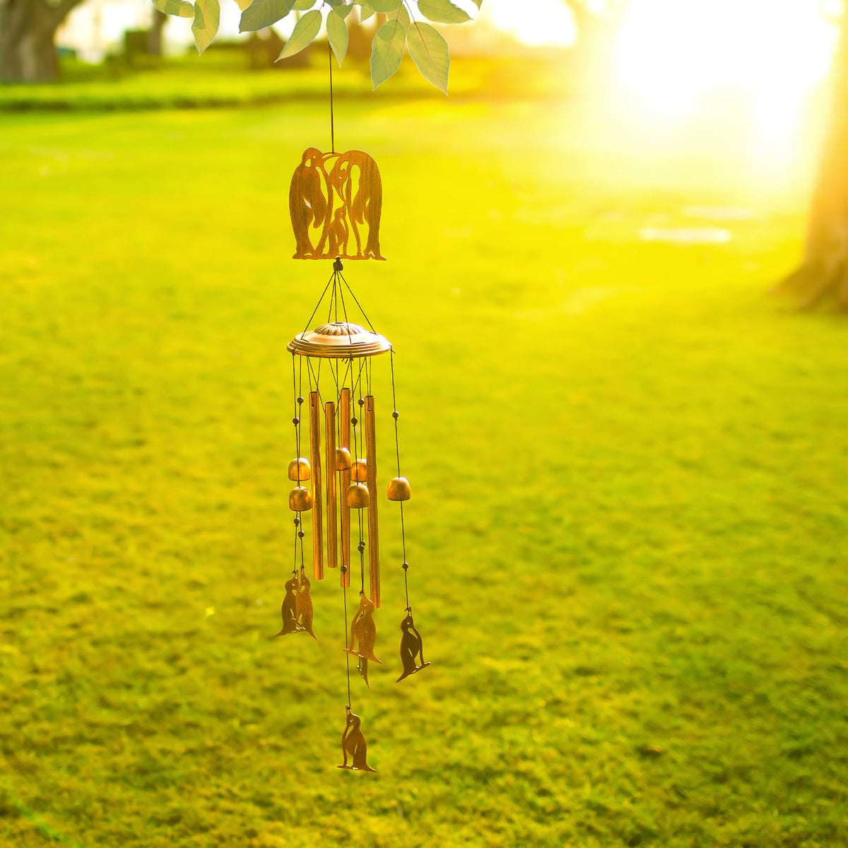 SRDJXY Penguin Wind Chimes crisp tone—bright outdoor sound