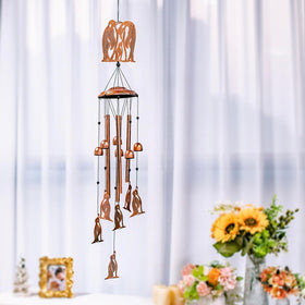 SRDJXY Penguin Wind Chimes hanging setup—ready to install