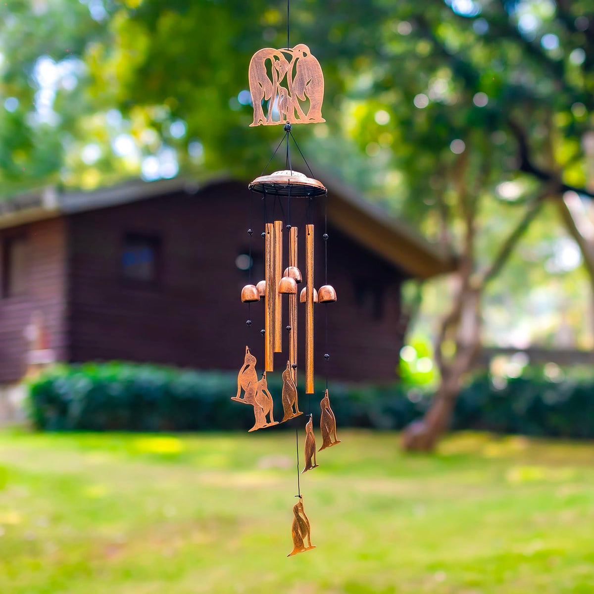 SRDJXY Penguin Wind Chimes ready to hang—no assembly required
