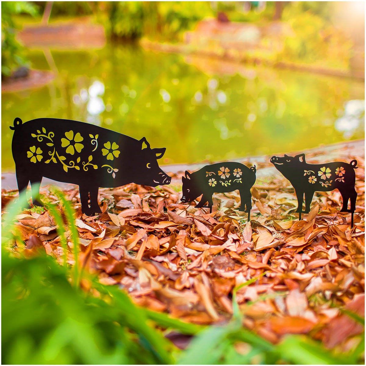 SRDJXY pig farmhouse accent elevates rustic garden style