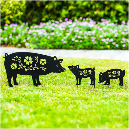 SRDJXY pig garden stake decor adds rustic charm to outdoor spaces
