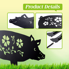 SRDJXY pig lawn decor stake stands firm in all weather