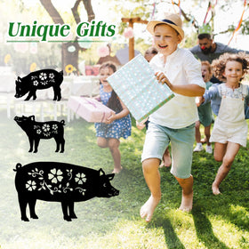 SRDJXY pig patio stake enhances flower beds with whimsy