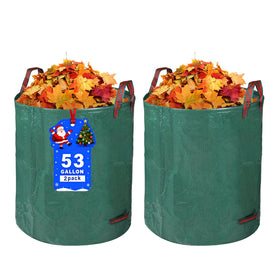 Srkmxzr 2-pack yard waste bags with open hoop for easy filling and handling.