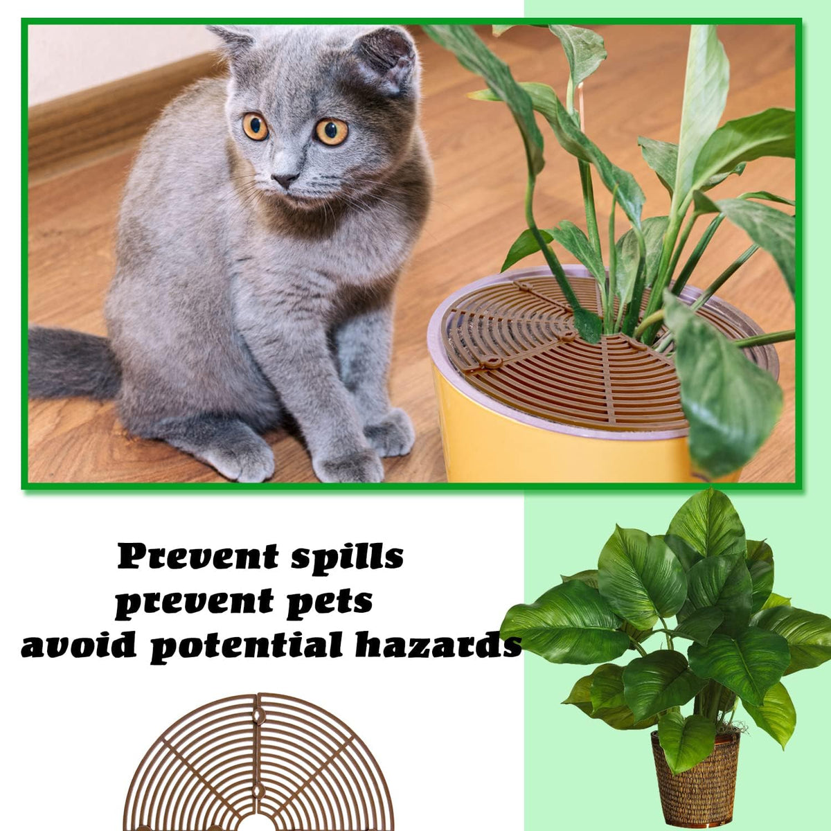 Srmayyi pet digging stopper in garden keeps soil tidy.