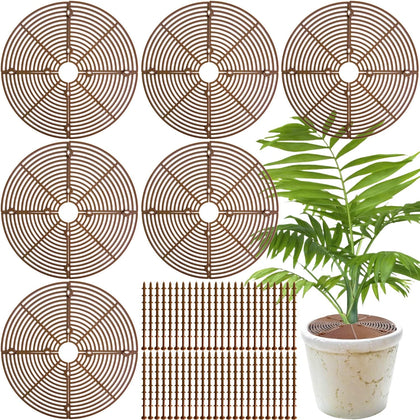 Srmayyi 11.8-inch plant pot grid on a pot, breathable soil ready.