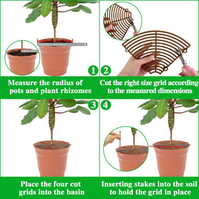 Srmayyi serrated stakes inserted into soil to anchor the grid.