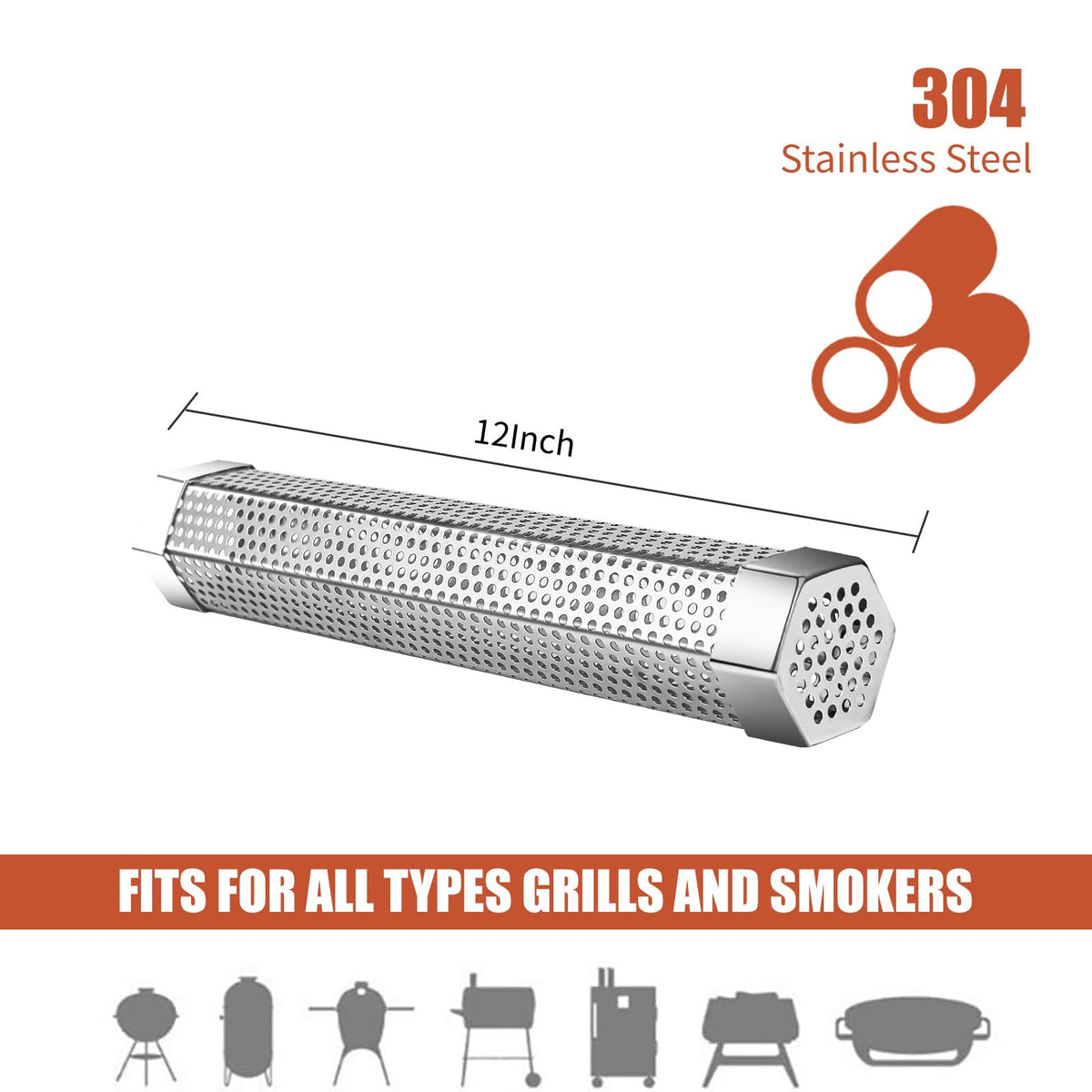 SROKIO hex design prevents rolling on grill grates