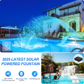 SRQYZM pool fountain remote control enables easy mode switching from poolside.