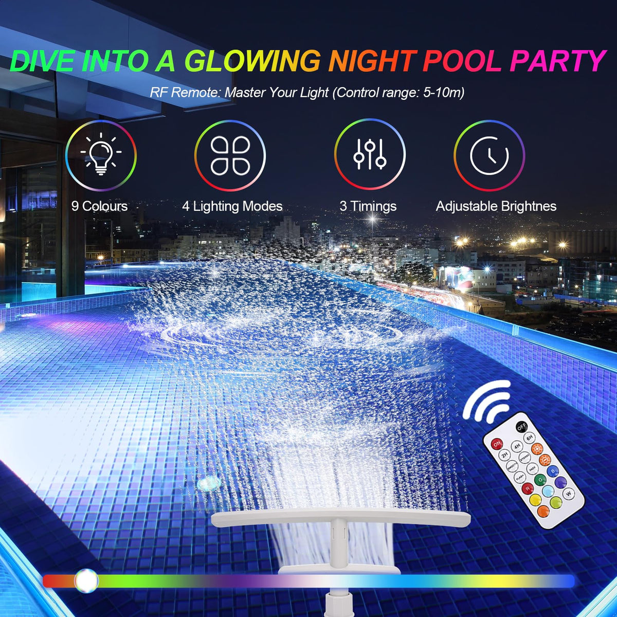 SRQYZM dual-layer fountain delivers larger spray arcs for a lively water display.