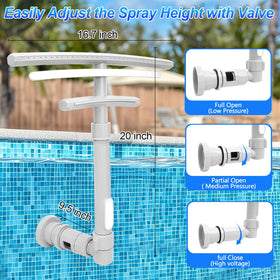 SRQYZM pool fountain side valve allows precise pressure control for any pool.