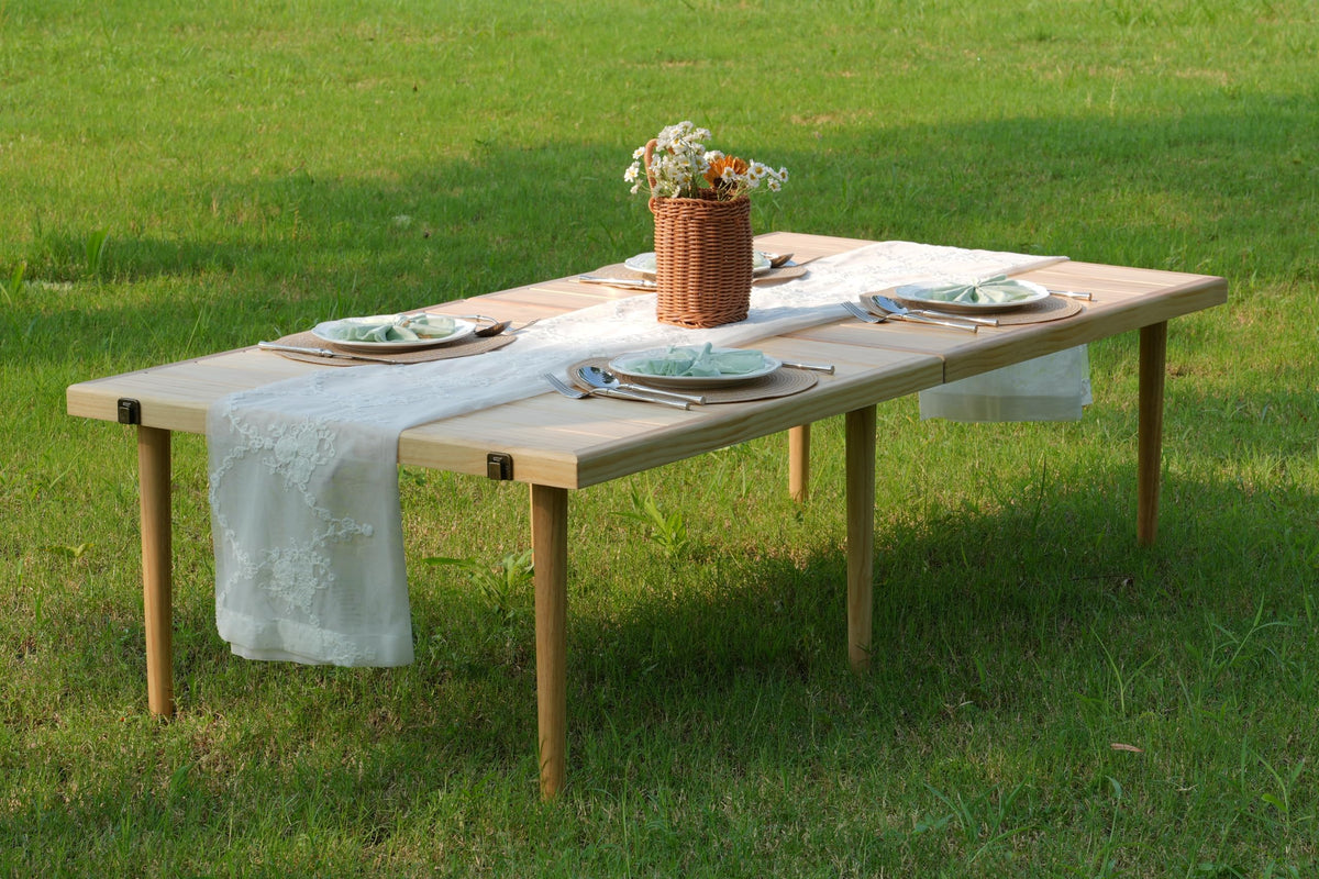 SRYBLT boho low picnic table ideal for beach or camping picnics