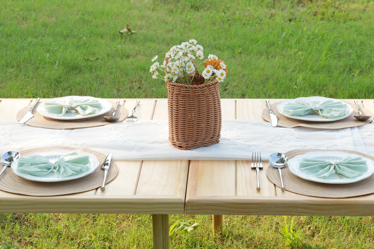 SRYBLT boho low picnic table easy assembly with no tools