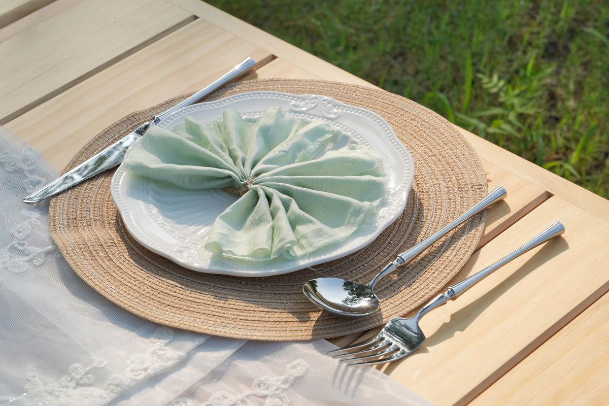 SRYBLT boho low picnic table seats six people comfortably