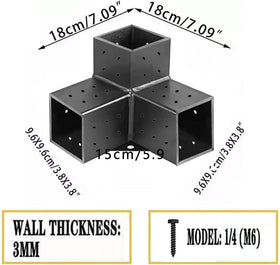 SSKFerier 3-way right-angle bracket for easy extension of wooden corners