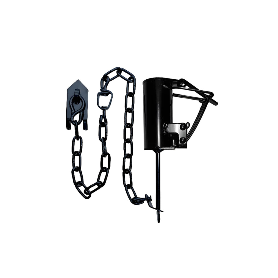 SSZIHUASS Live D-ke DP-0520 bucket with ground anchor for raccoon deterrence in yards.