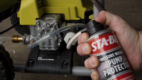 STA-BIL Pump Protector bottle shows opening date for freshness tracking.