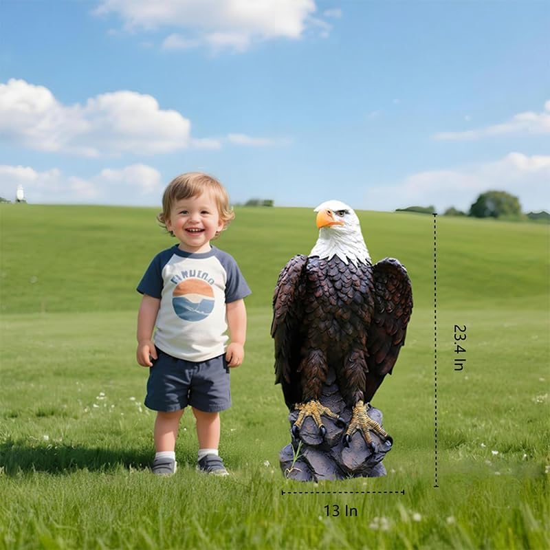 STABYLIS American eagle garden sculpture with hand-painted realism
